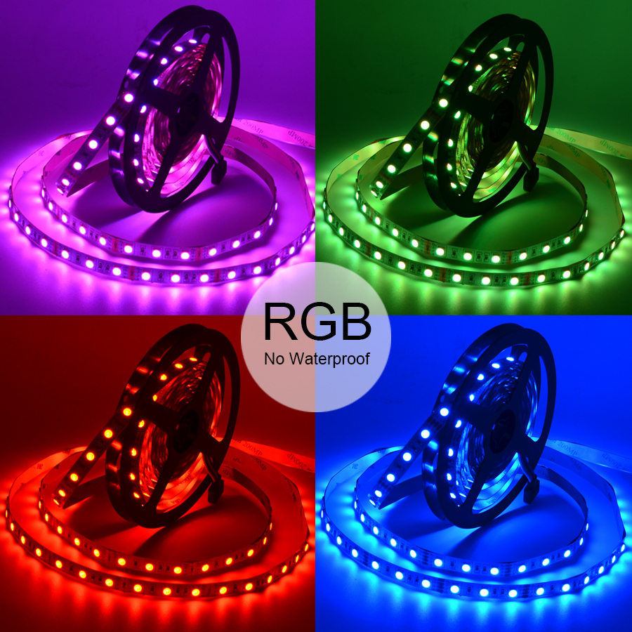 12v flexible SMD 5050 waterproof rgb  5m led strip 5050 rgb ip20 300leds tape light 44 Key Remote 12v 6a Power Supply