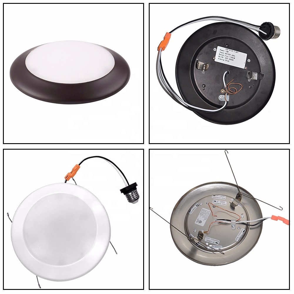 Led down light Factory price 4inch led disc light round J-box surface mounted panel light