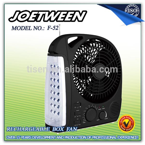 8inch rechargeable battery 6 volt fan light with radio