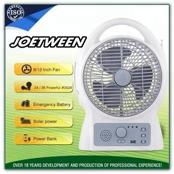 Best 12 Inch Rechargeable Fan With LED Lamp And Power Bank