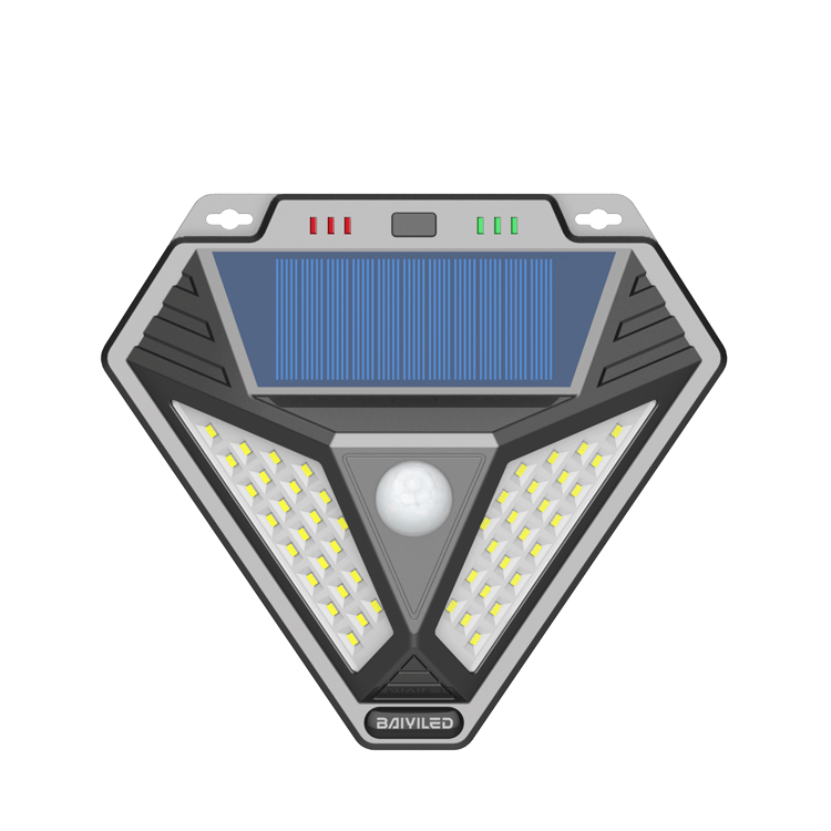 Stone Metal Garden Led Solar Power Lantern