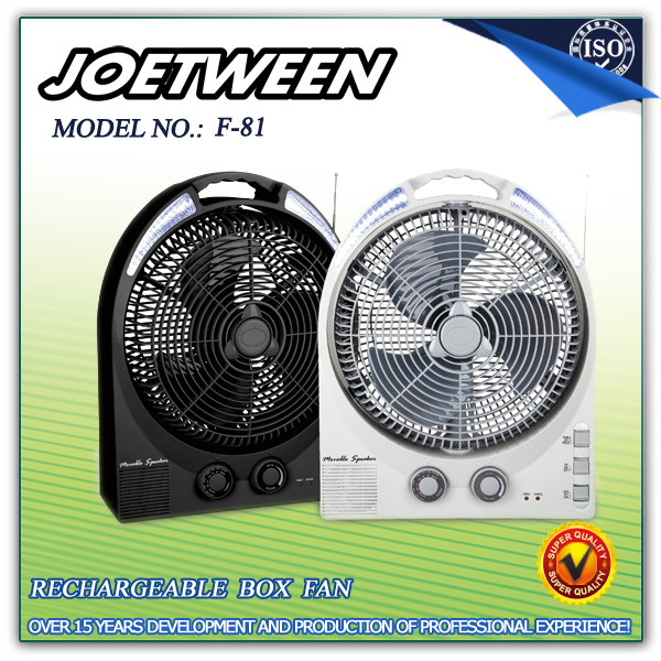 China New 12 rechargeable fan With LED lights & Radio