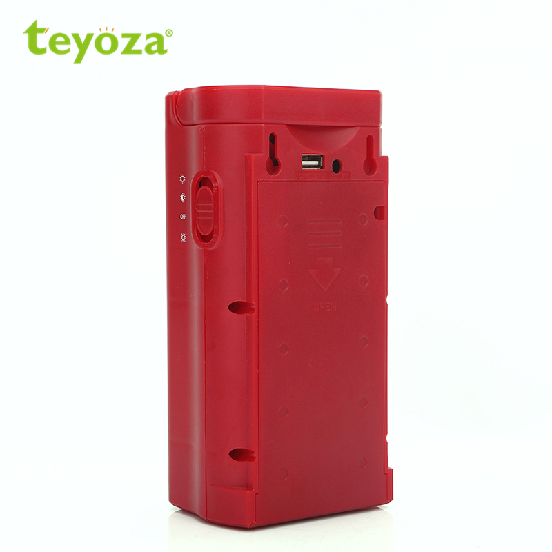 New fashion outdoor use solar led rechargeable emergency light with handle