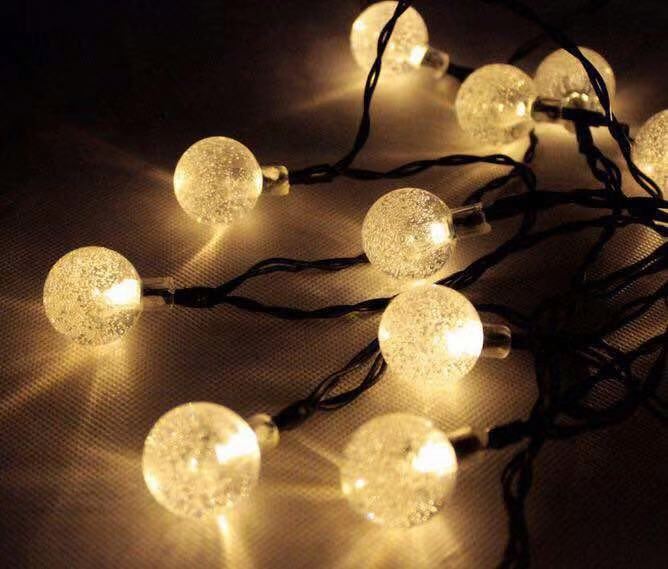 Factory Wholesale Wedding Garden Patio Balcony Decorations Solar Bulb Outdoor Led String Lights