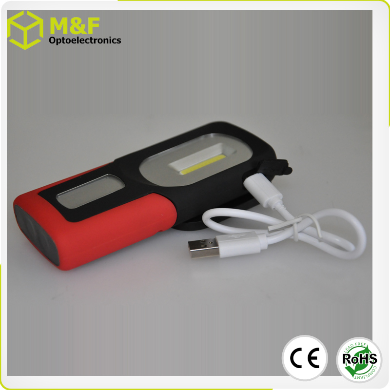 Magnetic swivel hook rechargeable led work light