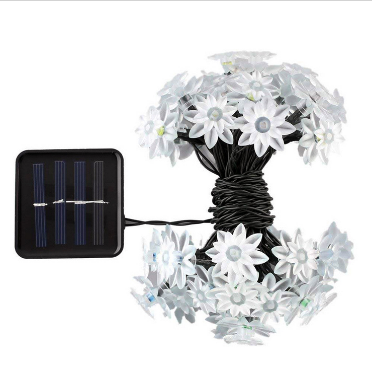 Lotus flower sting lights led christmas lights wholesale 3d flower motif light holiday outdoor decoration