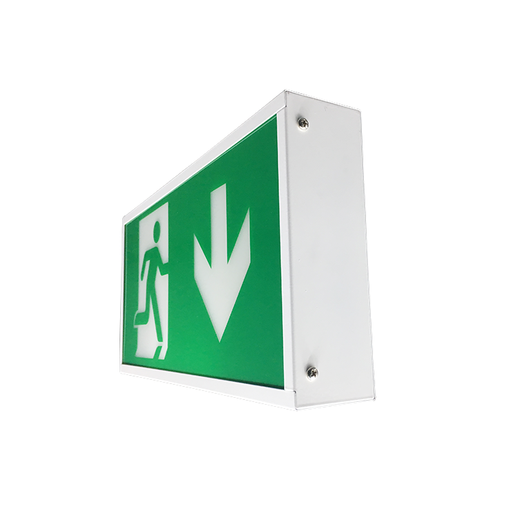 Maintained Emergency Light Board Arrow Right Double Sided Rechargeable Led Exit Sign