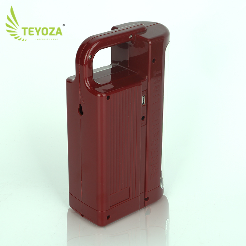 Round plug solar power led portable emergency light