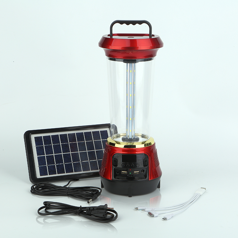 Long life time USB output led rechargeable solar camping lantern outdoor