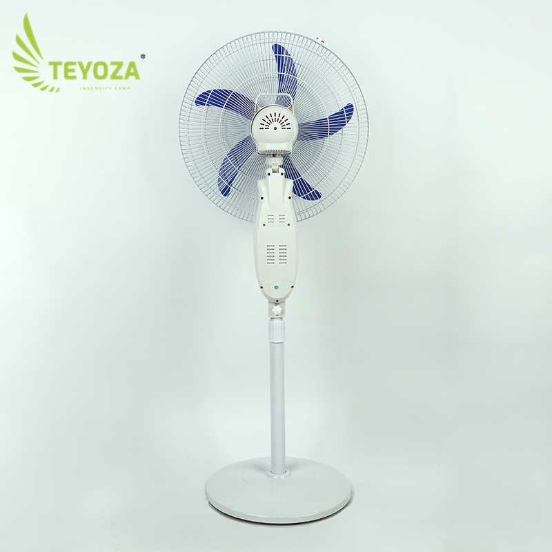 Hot sale big strong wind solar rechargeable standing fan