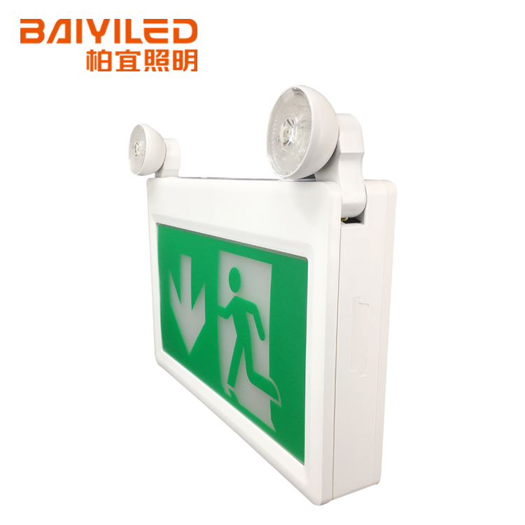 Accessible Fire Emergency Abs Rechargeable Led Exit Sign for store