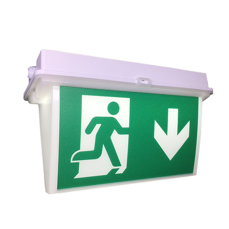 Electric Emergency Illuminated Cold Steel Exit Led E Sign