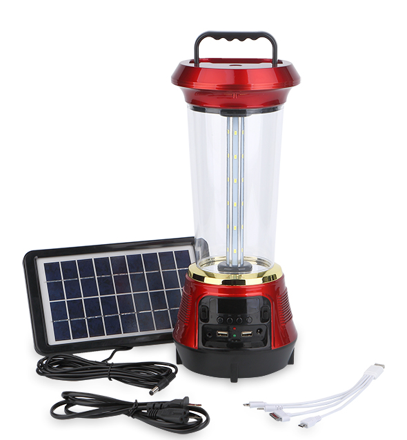 teyoza portable solar rechargeable USB LED camping lantern with power bank