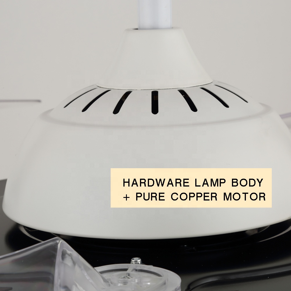 Design Low Moq Electric Ceiling Fan Control Remote Three Colors Lights Modern Ceiling Fan 42 Inch Led Lighting Energy-saving Fan