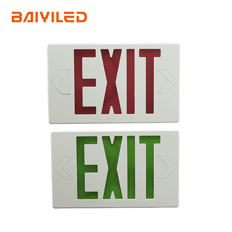 Rechargeable Light Battery Backup Emergency Acrylic Laser Cut China Factory Red Led Exit Sign