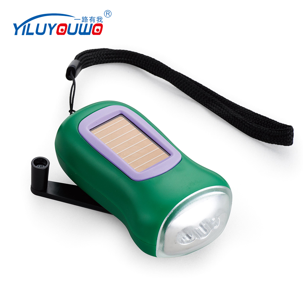 Promotion factory supply rechargeable led flashlight dynamo and solar led torch