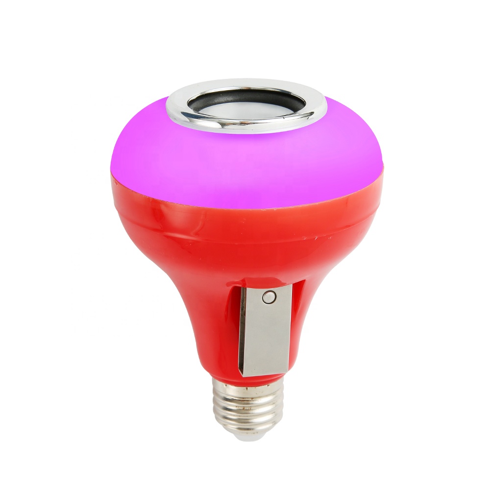 New Product Remote Control Color Changing Bluetooth Speaker Bulb E27 10W Battery Powered Music LED Indoor Light Bulb