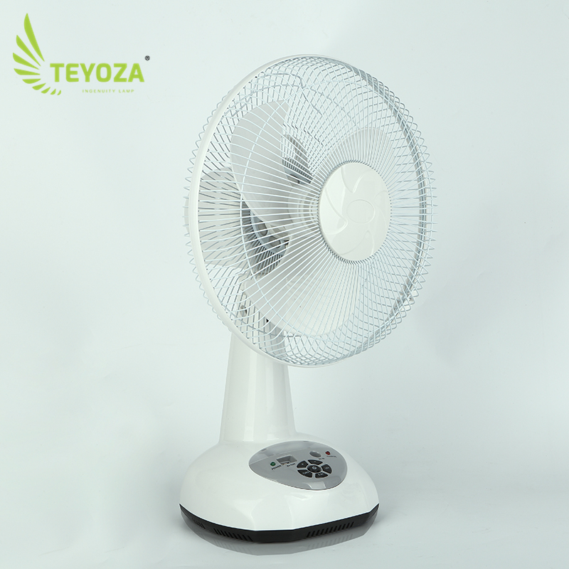 12 Inch solar pedestal rechargeable table fan