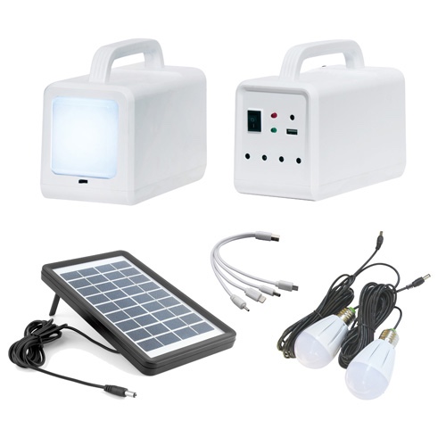 Teyoza portable 12V 7.0Ah solar power system rechargeable led camping light  with handle