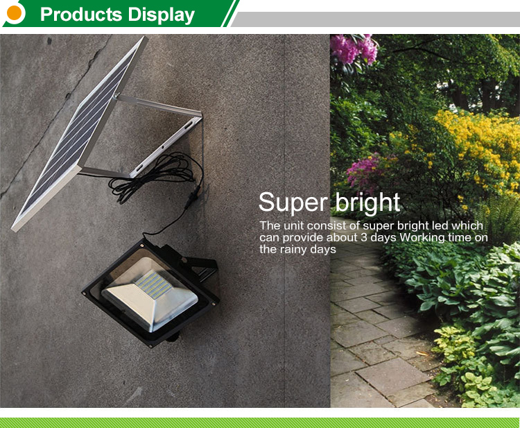 Factory direct sale 50w ip65 motion sensor led bulbs solar powered outdoor light