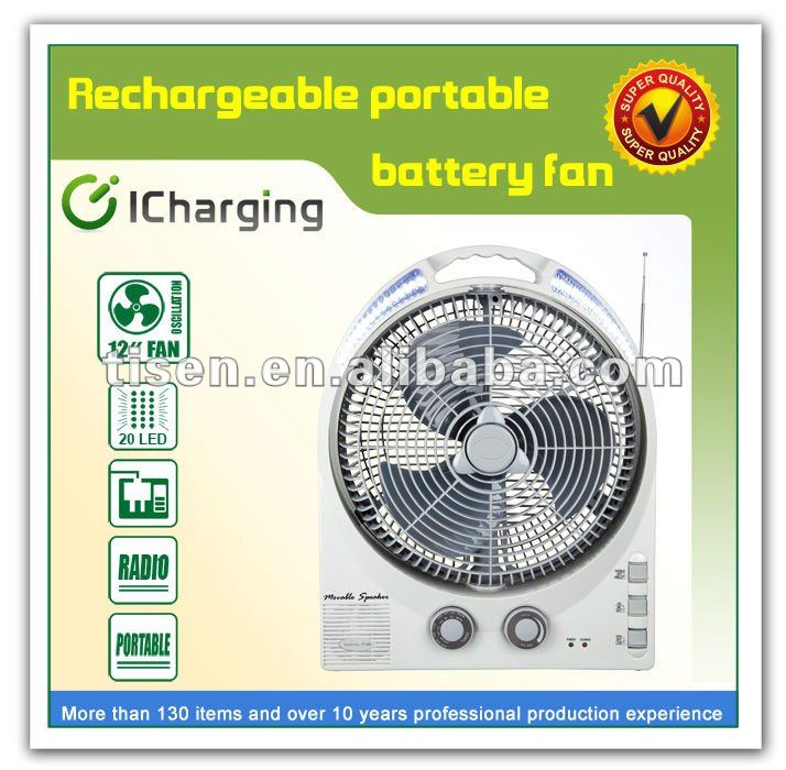 Family and Outdoor Rechargeable Battery Charger Fan