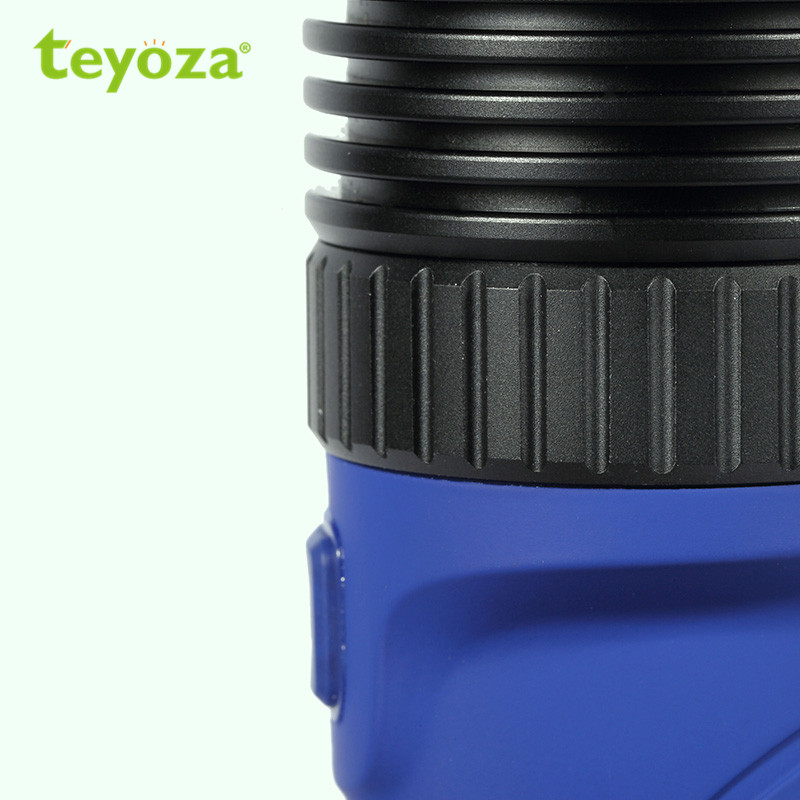 Rechargeable LED waterproof high power flashlight with phone charger & safety hammer