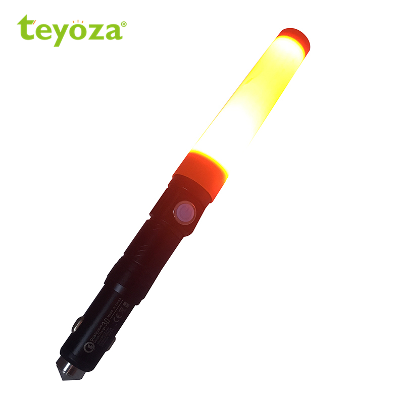 teyoza 3W portable waterproof rechargeable LED mini flashlight with car charger