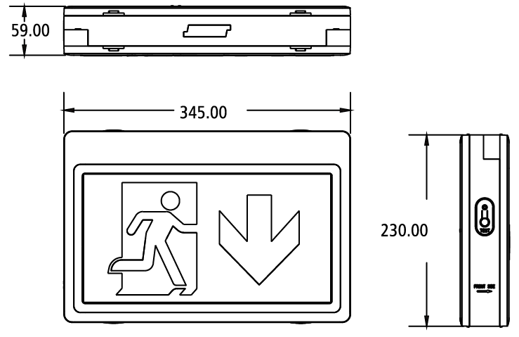 Best price  Charging Led Cheap Acrylic Notice Emergency Fire Light Exit Sign