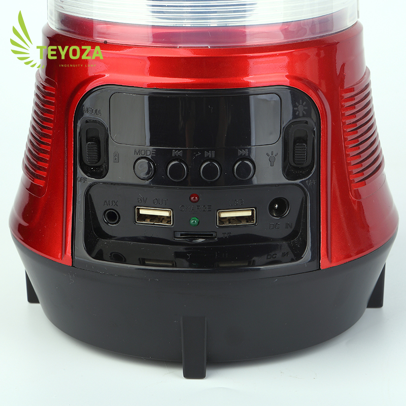 Teyoza outdoor 6V 4.5Ah rechargeable  solar led camping lantern with power bank