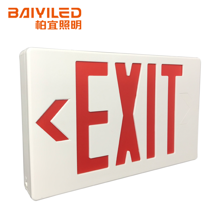 Emergency Led Signal Light Design Battery Backup Exit Sign Guard