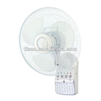14 inch rechargeable battery operated wall fan with light F74
