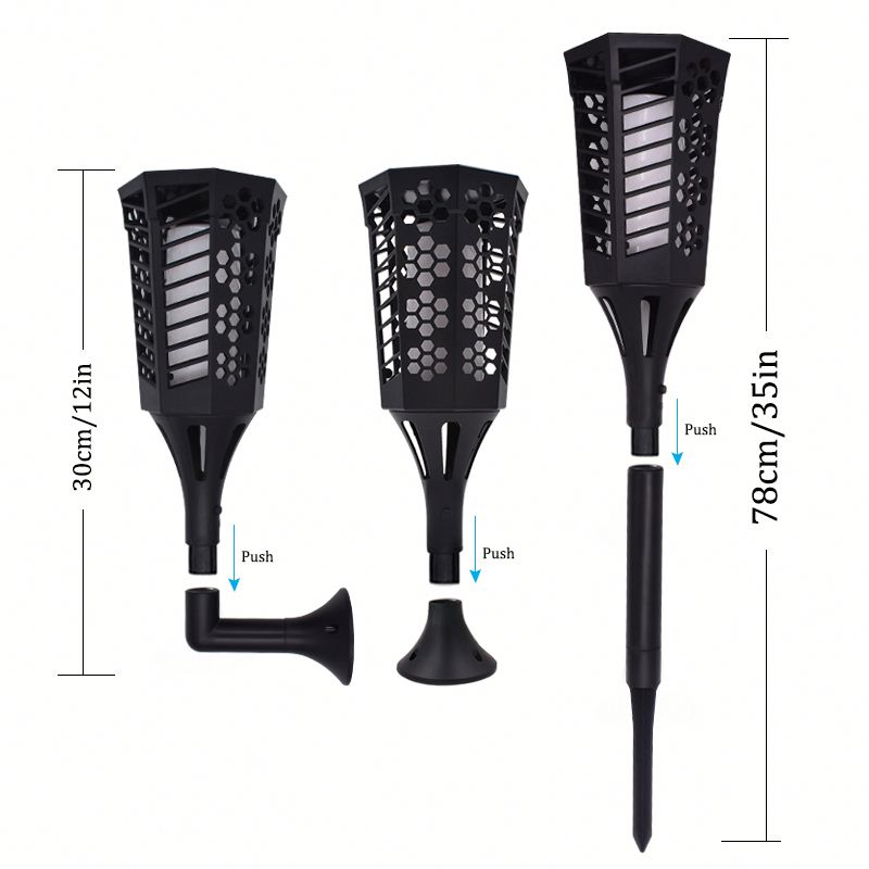 Solar Stainless Steel LED Bollard Lawn Lights Landscape Garden Path Stake Lighting