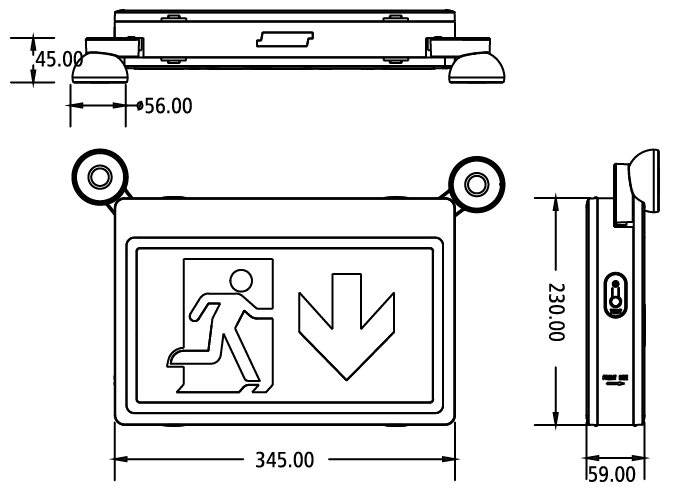 Supplier price Down Stair Arrow Lighting Led Dp Dual Lite Dupplemergency Exit Sign