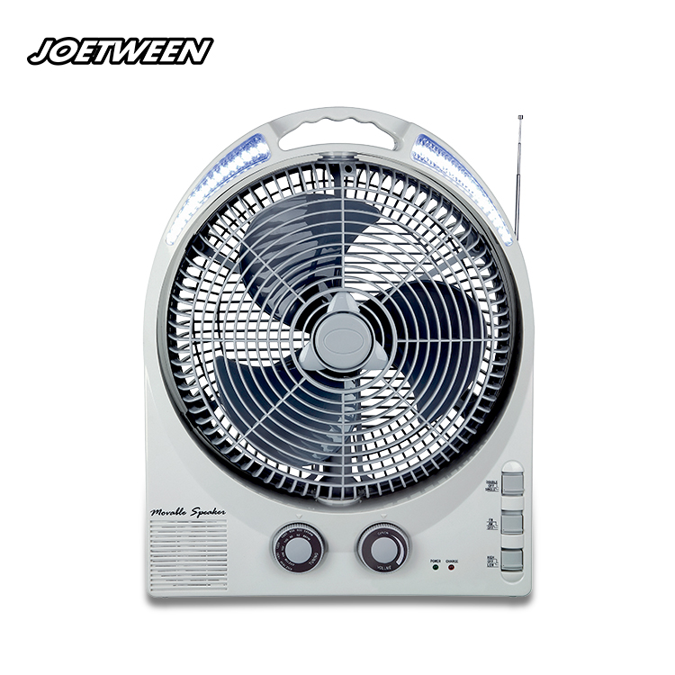 Energy - efficient 2 speed battery operated fan automatic light up 12 inch table cool fan