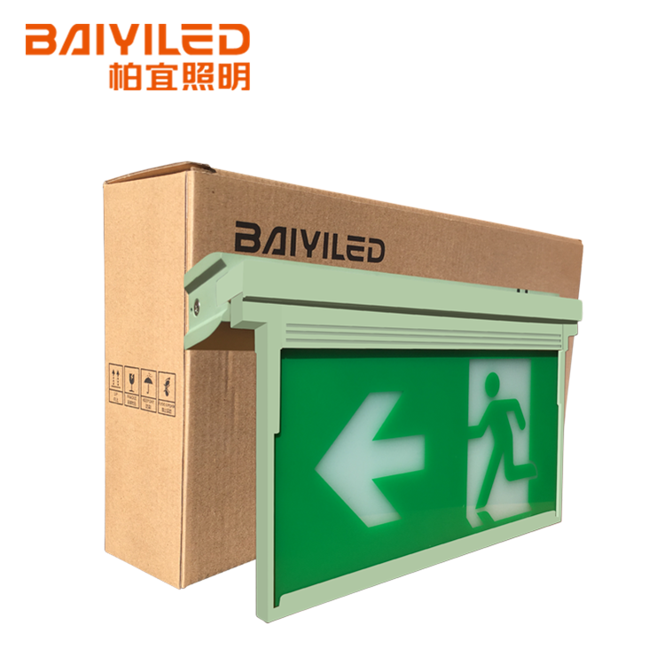 3 Hour Light Abs Rechargeable Emergency Back Up Double Sided Led Exit Sign 5V