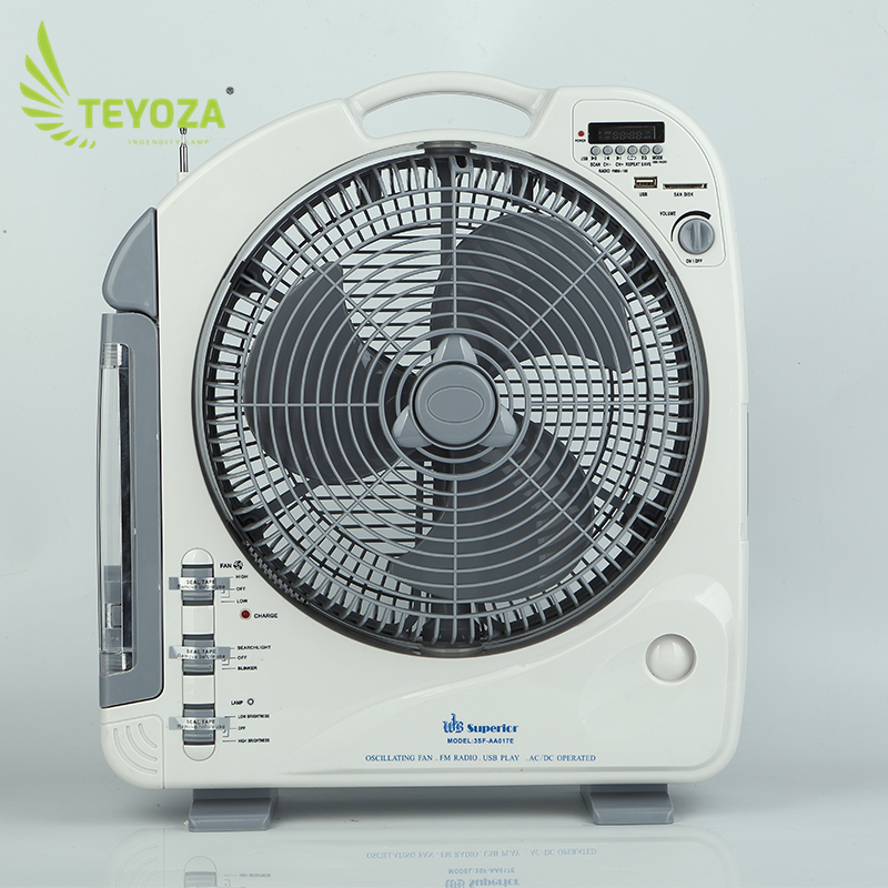 Small 12V Pedestal Battery Portable Mini Electronic Fan