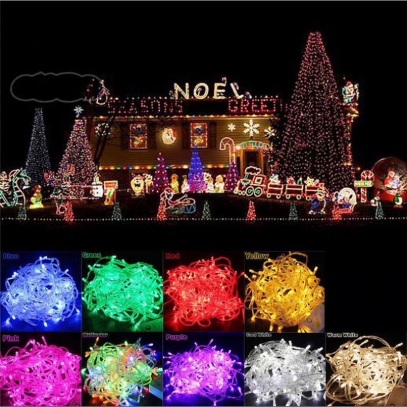 2019 Holiday Christmas lights Wedding LED String Lights Outdoor 10m 100LEDs changeable colour LED Ball String Lighting