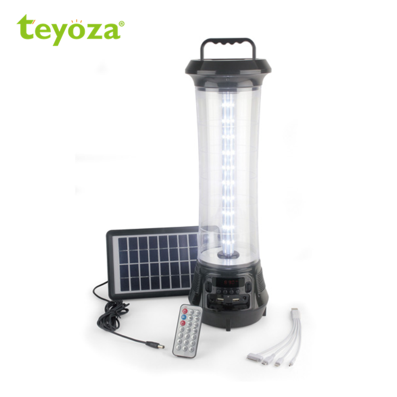 Solar rechargeable brightness LED camping lantern