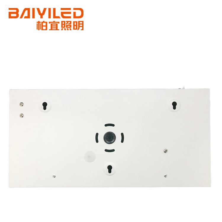 Emergency Plate Combo Led Light Rechargeable Exit Sign In A Building Is