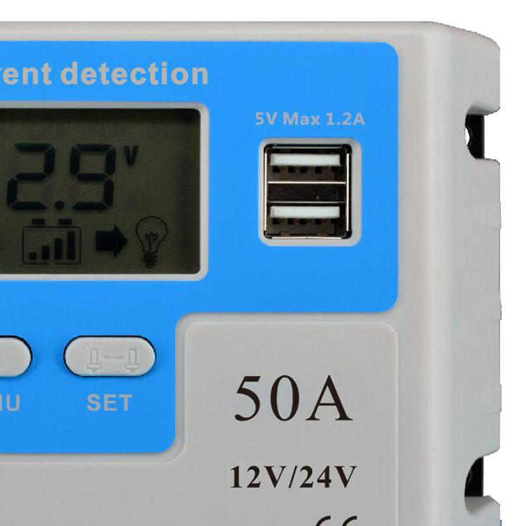 Guangzhou supplier green energy panel pwm charge 50a 12v solar controller