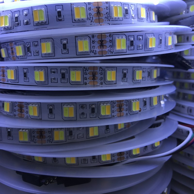 2 in 1 led 5050 Dual White LED Strip 5052 CW/WW color temperature 5m 60leds tape Lights 12/24V 2 in 1 CCT Adjustable led
