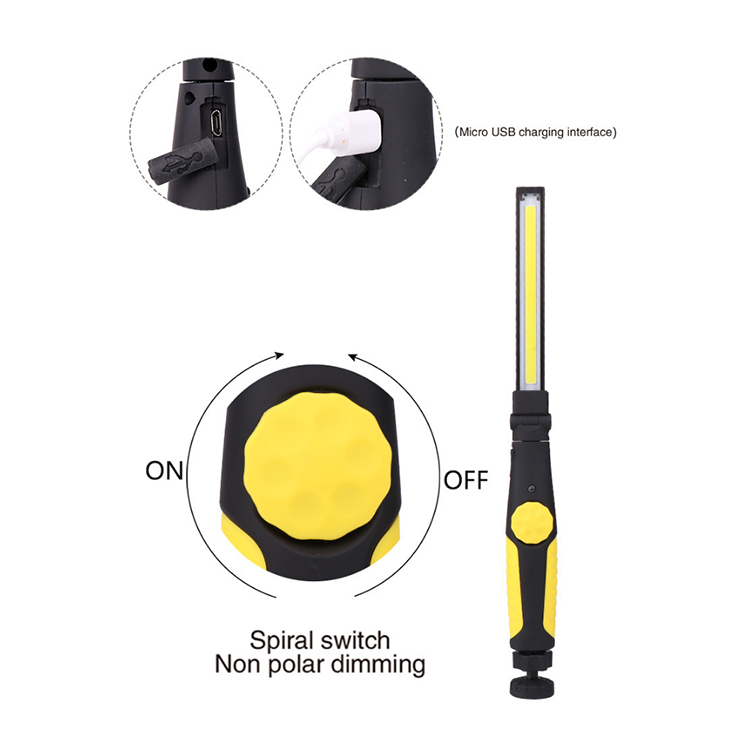 Usb Rechargeable Torch Outdoor Magnetic 30W Cob Led Work Light