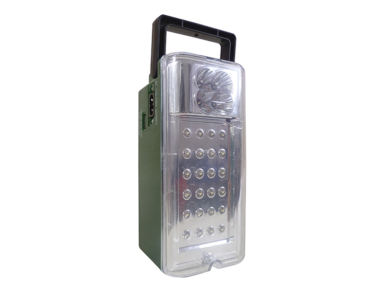 Portable rechargeable LED emergency light with carrying handle