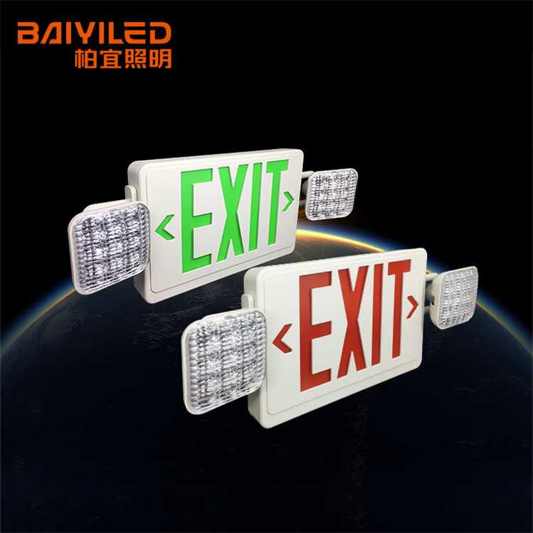 Running Man Emergency Lamp Led Metal Box Single Side Green Exit Sign With Light