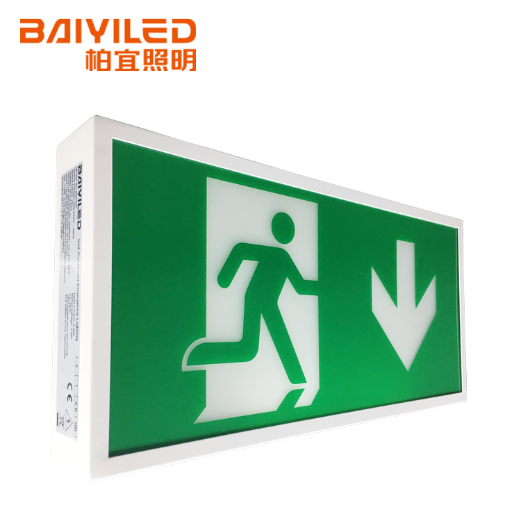Double Side Signage Acrylic Sided Led Fire Lighting Fixture Exit Sign Warehouse