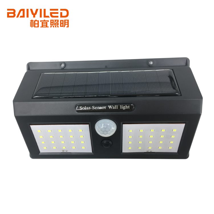 18650 Battery Led Light Powered Garden Wall Solar Lamp With Motion Sensor