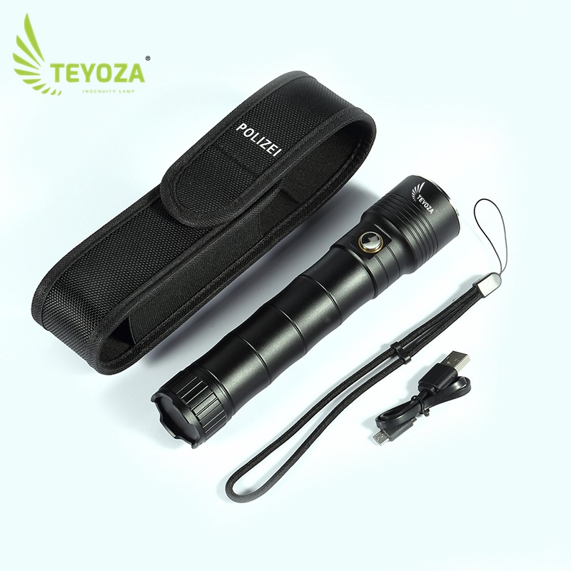 Tisen waterproof rechargeable high power led flashlight