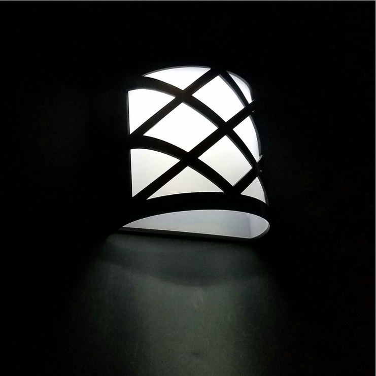 Super bright 6 LED solar security light is a ideal lighting lamp for garage, porch and walkway