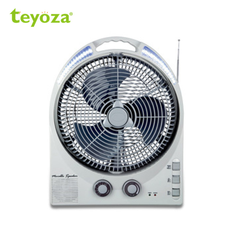 China Family new products rechargeable fan with light  battery and radio