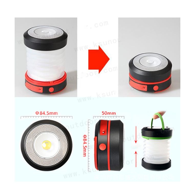 Battery Operated Solar Charge Remote Control Hanging Led Camping Light